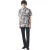 Pretty Green Heren Molineux Regular-shirt met korte mouwen (Zwart, Wit)