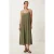 Losse Midi-jurk met U-hals