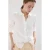 Mango blouse met linnen wit