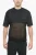 Slim Fit Mesh T-shirt met ronde hals en piercing in zwart