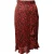 Maje Asymmetrische Drape Rok met Bloemenprint in Rode Zijde