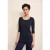 Street One Dames Shirt in effen kleur in Blauw