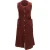 Acne Studios mouwloze midi-jurk met knoopsluiting in bordeauxrood corduroy