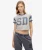 Athletic Essentials Ringer T-shirt met Grafische Print Grijs