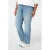 MS Mode high waist straight leg jeans light blue denim