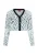 swirly Gebreid vest  zwart / wit