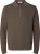 Selected Homme Trui Half-zip Dane Kaki heren