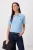 TRENDYOLMİLLA Dames Blauw Kabelgebreid Kort Regular fit Blouses