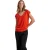 Pieces Pckamala gebreid T-shirt met V-hals voor dames (Mandarijn Tango)