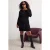 Trendyol Curve Dames Zwart Effen Kort / Mini Lang Bodycon Grote maten Jurk