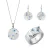 Orphelia ‘Babette’ Dames 925 Sterling Zilveren Set: Ketting + Oorbellen + Ring – Zilver SET-7504