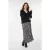 EsQualo Skirt Plisse Scattered Illusion Print