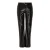 JDY imitatieleren wide leg regular waist casual broek donkerbruin