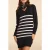 ICode Black Knit Dress With White And Gold Stripes