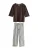 Next Pyjama  chocoladebruin / zwart / wit