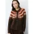 Grace & Mila gebreid vest met wol – bruin/ecru