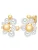 Lulu & Jane Oorbellen  goud / wit