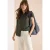 Cecil Dames Basic blouse met overhemdkraag in effen kleur in Groen