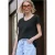 Street One Studio Dames Shirt met overhangende schouder en decoratieve tape in Zwart