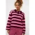 Ydence gestreepte pullover roze gehaakt