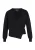 faina Gebreid vest  zwart / transparant