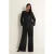 CLAUDIA BY CLAUDIA STRÄTER high waist flared broek zwart met pailletten