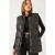 Faux leren hooded vest met rits
