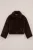 WE Fashion – Meisjes oversized jack van imitatiebont – Oversized – Donkerbruin –