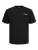 JACK & JONES Shirt ‘JCOAERO PRINT TEE SS CREW NECK’  zwart