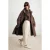 TRENDYOLMİLLA Dames Bruin Effen Oversized Trenchcoat- Jassen