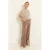 Claudia Sträter fluwelen wide leg casual broek – beige