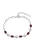 faina Armband  bordeaux / zilver