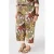 MS Mode high waist loose fit cropped broderie broek Plus Size – donkergroen