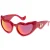 LE SPECS Zonnebril ‘FAST LOVE’  goud / karmijnrood