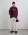 Scalpers Sweatshirt ‘Play’  beige / bourgogne