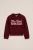 WE Fashion – Meisjes fijngebreide trui met embroidery – Regular fit – Bordeauxrood –
