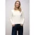 Street One Dames Basic shirt met ronde hals in Wit