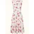 Topvintage Exclusive ~ Cindi Rose swing jurk in wit en roze