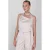 Accentil satijnen mouwloze top beige