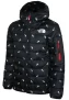 The North Face Junior jongens gewatteerde jas II / TNF zwarte logoprint
