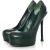 Yves Saint Laurent, groene leren Tribtoo platformpumps.