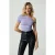 Asymmetrische slim-fit blouse met één blote schouder