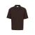 WE Fashion relaxed casual overhemd met textuur donkerbruin