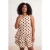 Trendyol Curve Dames Ecru Stippen Kort / Mini Mouwloos Skater Grote maten Jurk