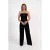 NIKKIE straight high waist pantalon zwart