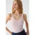 Slim fit tanktop met U-hals en drukknoopsluiting