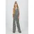 Raizzed straight regular waist gestreepte casual broek zwart met textuur