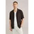 WE Fashion casual overhemd met textuur donkerbruin