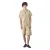 Pretty Green Heren Regular Overhemd met Korte Mouwen (Taupe)