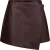 Neo Noir Skort Elayne Kunstleer Bordeaux Rood dames